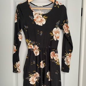 Roolee gorgeous floral black dress